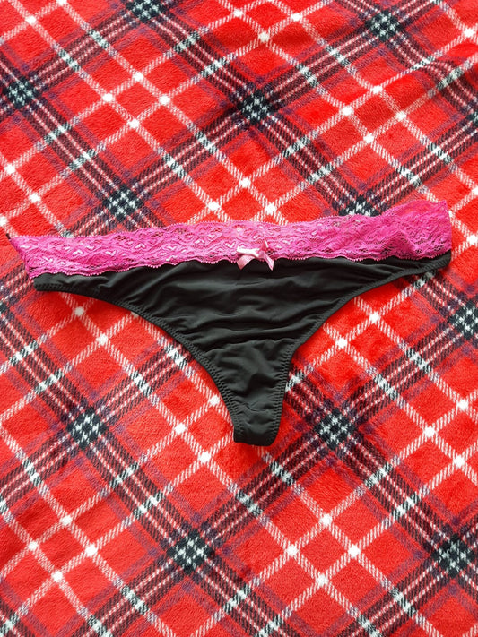Pink and black panties (used)